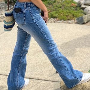 Low rise flare jeans